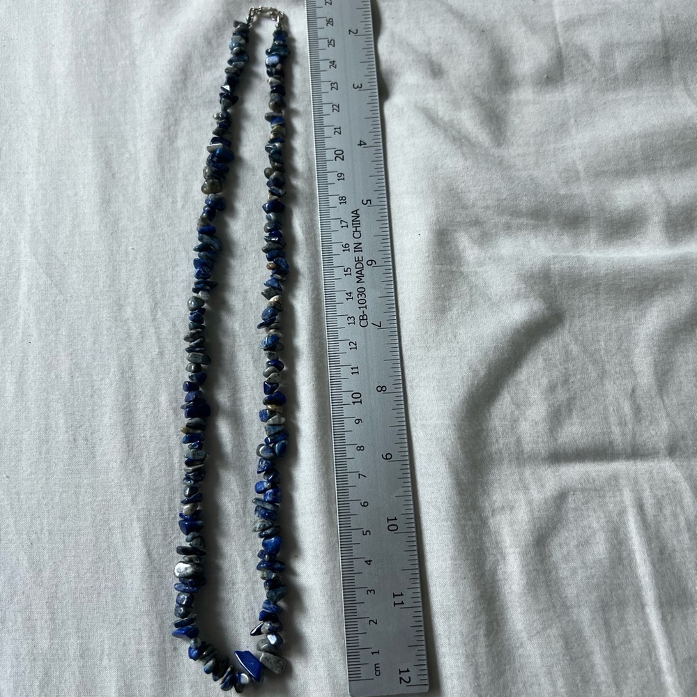 Lapis lazuli Necklace with silver clasp